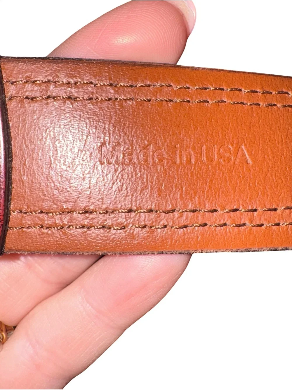 Magnanni Size 44 Burnished Oxblood Leather Dress Belt Made in Spain Luxury Mens